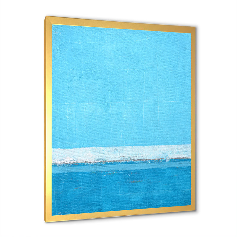 Art moderne gris et bleu II 2FDP47787, Or, H 36 po x l 24 po x P 1 po