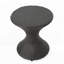 Table d'appoint d'extérieur en osier brun de 16 pouces Hourgla