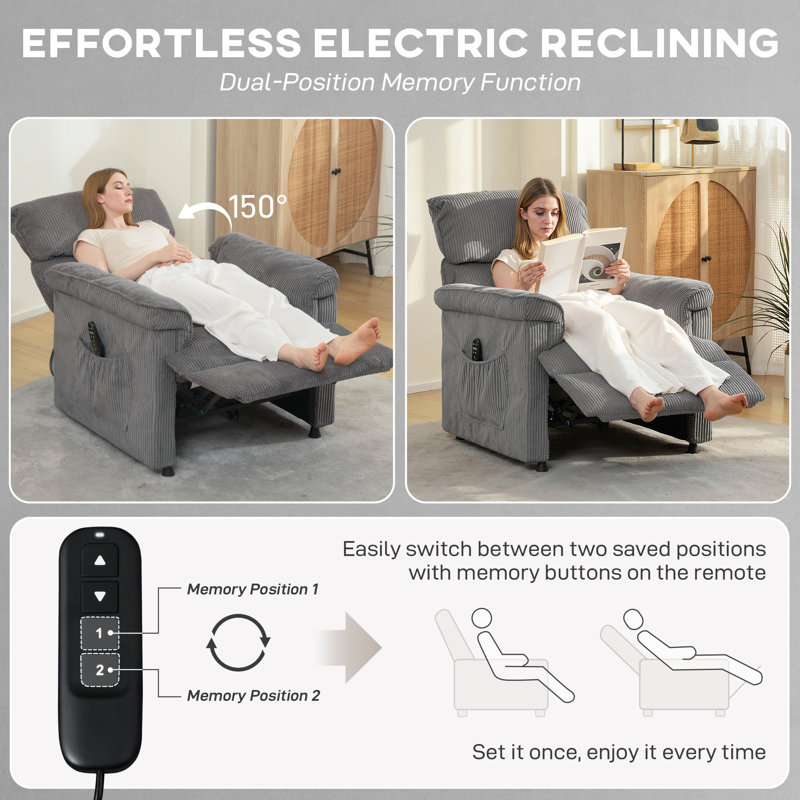 94cm Wide Standard Recliner, Brown