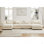 Canapé modulaire en U en forme de U avec repose-pieds mobile, canapé d'angle rembourré et confortable en velours moderne 4 places convertible profond avec accoudoirs à alvéoles, coussin de taille et coussins décoratifs, crème