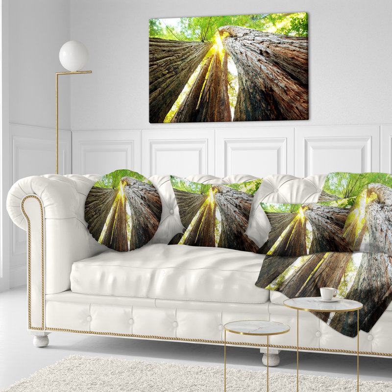 Sequoia Tree - Landscape Printed Throw Pillow