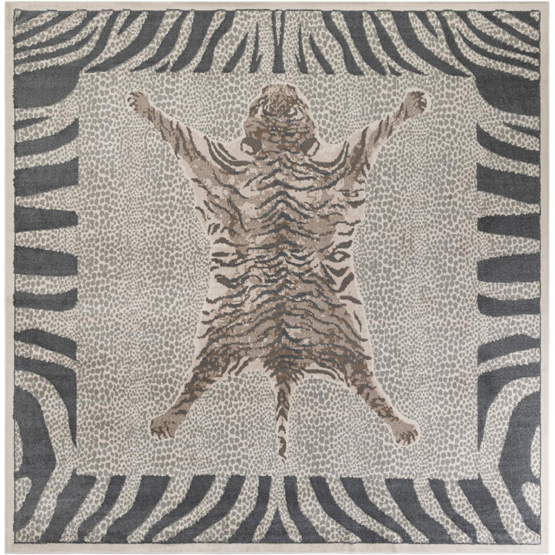  Tigres Wildlife Rug, Square 10'