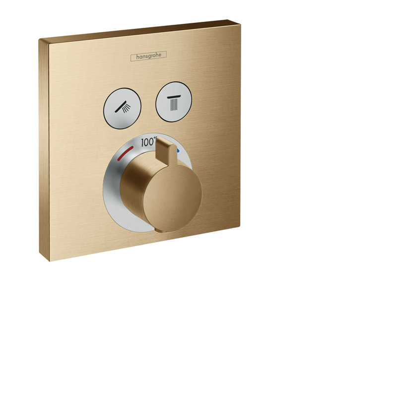 ShowerSelect 1-Handle 6-Inch Wide, Temperature Memory, Thermostatic Valve Trim Only, with Diverter, Brushed Bronze
