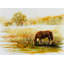 Cheval broutant sur un pré - Peinture sur toile-59767318-59536585