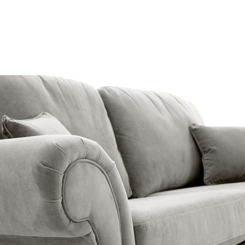 Foreston 4 Seater Velvet Sofa, Grey