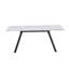 Goddard 6 Person Dining set - a Rectangular Extendable Dining Table with Metal Legs and a Set of 6 Quilted Velvet Dining Chairs for Dining Room - Modern Dining Table Set-1338484881-1338484894
