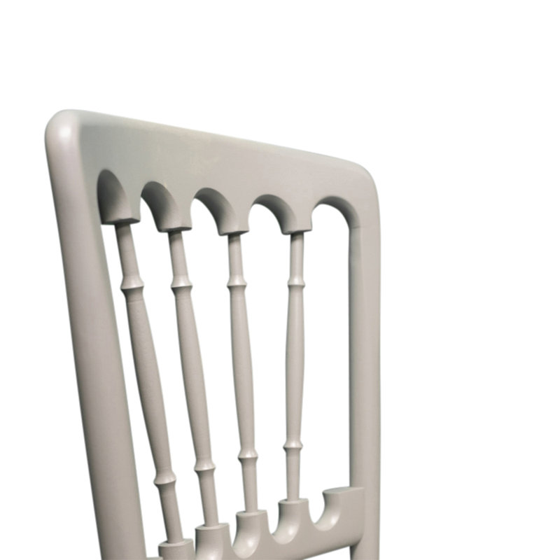 Arroyo 43cm H Polyester Blend Upholstered Slat Back Side Chair, Grey, Grey