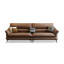 Causeuse modulaire en cuir véritable Coffee Coffee-272352200-272352205