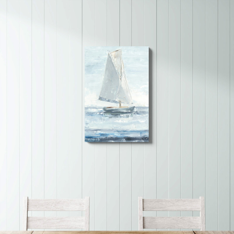 "Sailor Delight I", peinture sur toile, H 30 po x l 20 po, Impression avec cadre érable, Oui