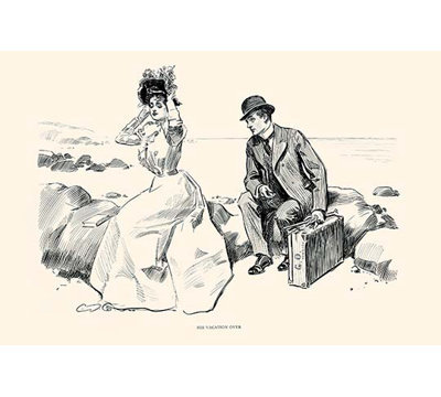 « his vacances over » par charles dana gibson, reproduction d’art