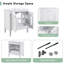 Meuble-lavabo 30 po blanc rétro | Lavabo en céramique