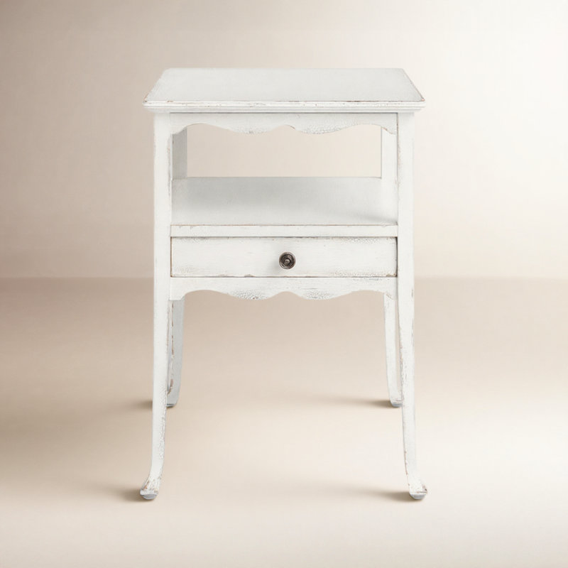 Charleston One-Drawer Accent Table, Magnolia White