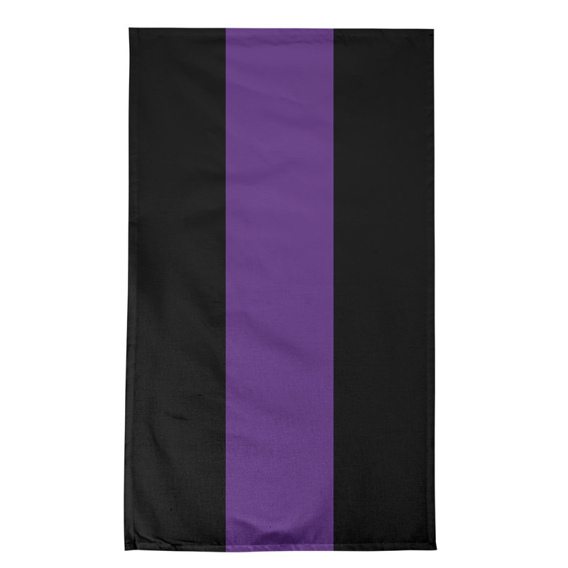 Tea Towel Kitchen Towel, Cotton Blend, Black/Purple/Black
