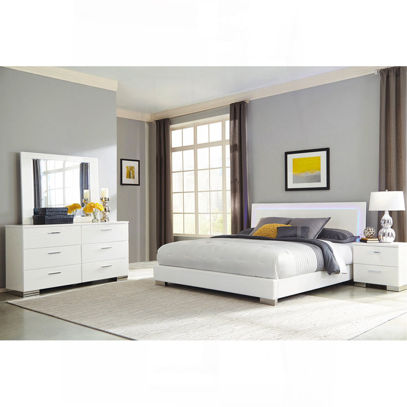 Ensemble de chambre avec grand lit 4 pièces Dulcey