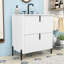 Meuble-lavabo Ã©lÃ©gant avec design cannelÃ© et lavabo-1593975003