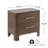 Aurelius Modern 2-Drawer Nightstand with Rounded Corners & Metal Handles-1040253310