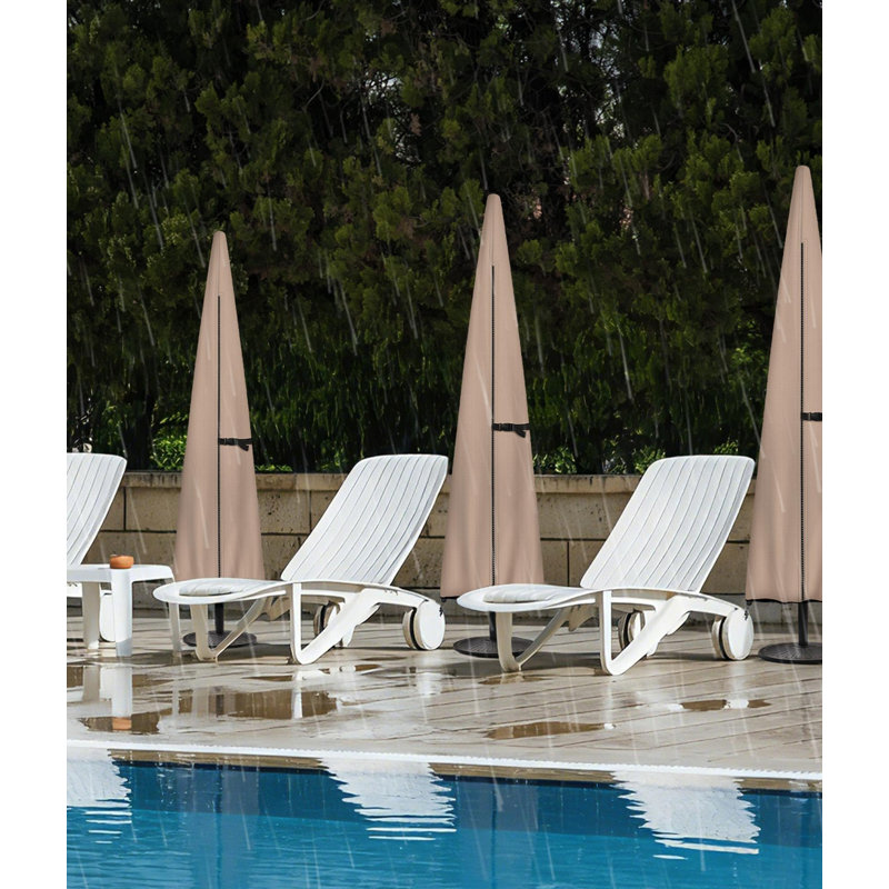 Patio Parasol 600D Waterproof Outdoor Market Umbrella Cover - Fits Market Umbrella 7-10 Feet