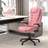 High Back Vibration Massage Office Chair with 6 Vibration Points, Heated Reclining PU Leather Computer Chair with Armrest and Remote, Pink