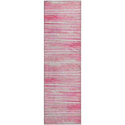 Premium Machine Washable Prisco Pink Rug
