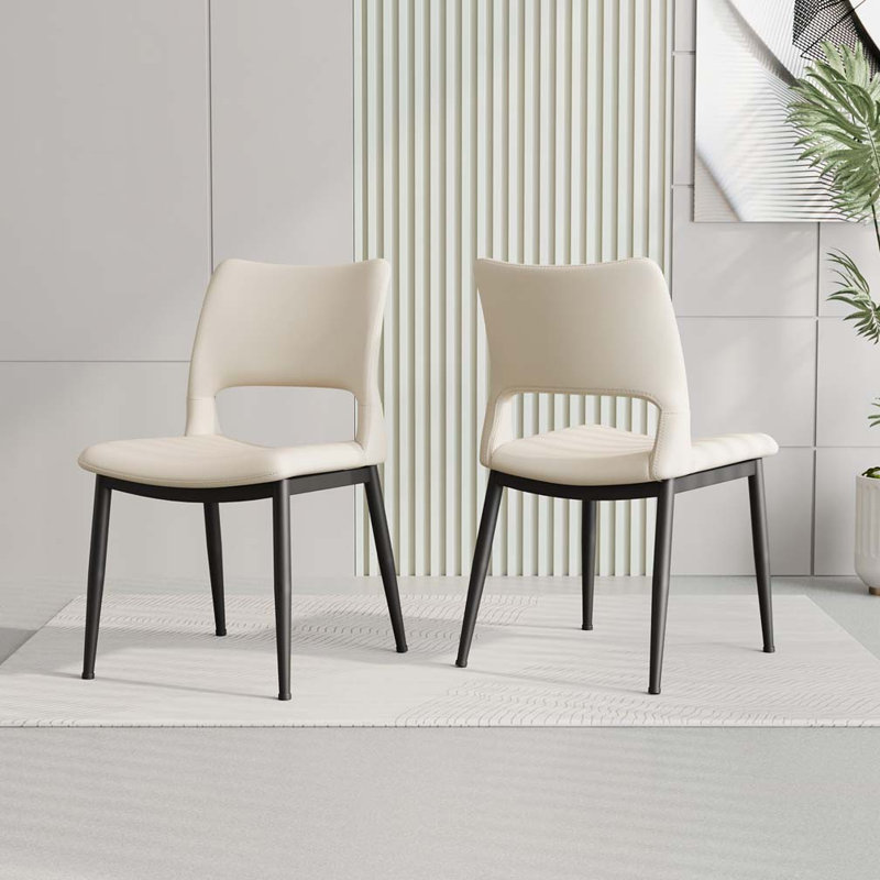 Chaise en similicuir de polyuréthane, Blanc