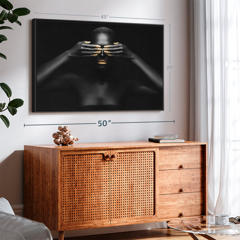 «Black and Gold Beauty Wall Art», H 29 po x l 43 po
