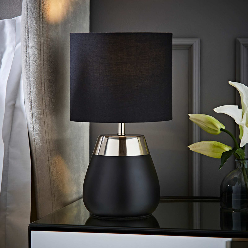 Allec Table Lamp, Black, Black