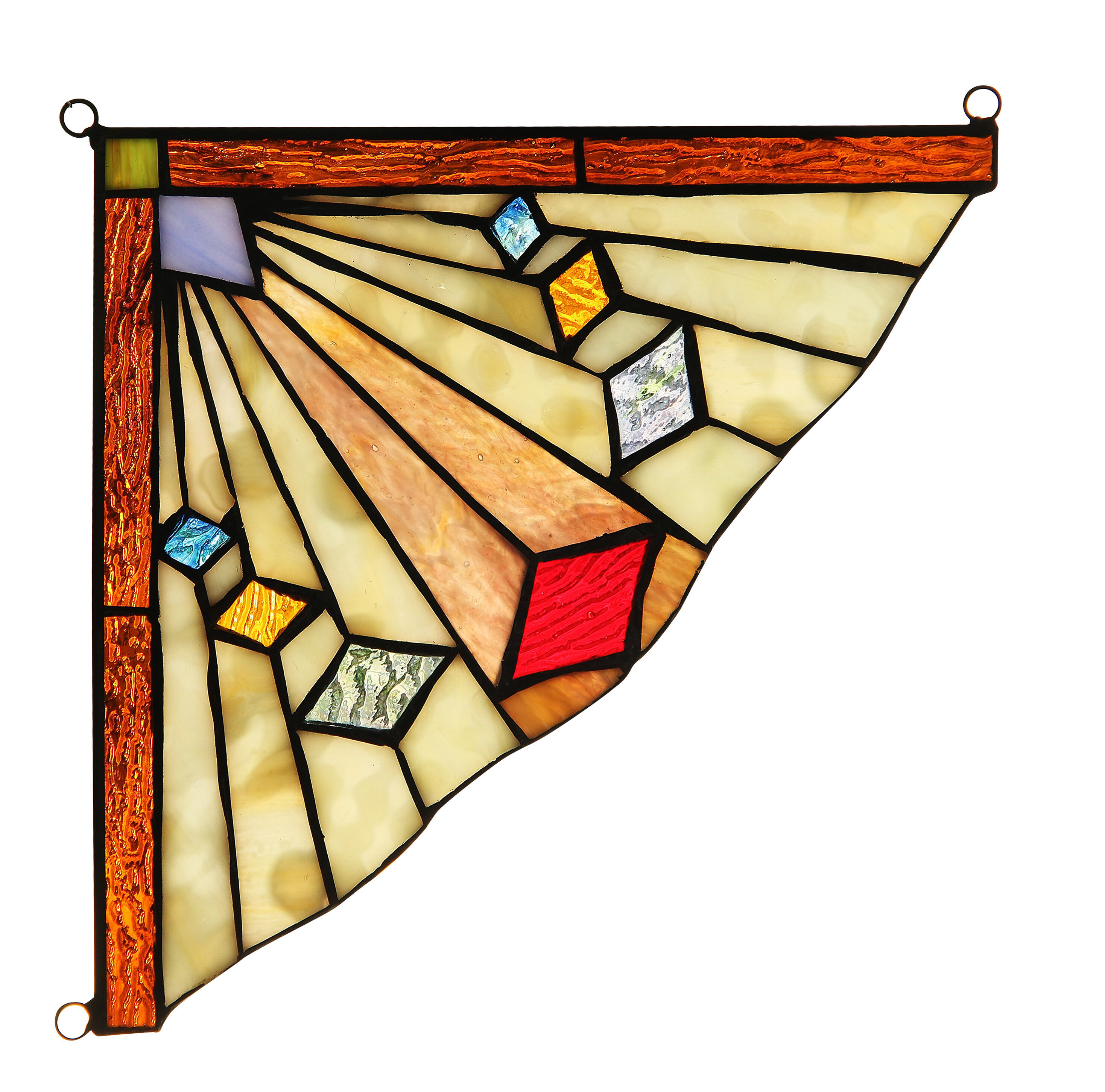 Astoria Grand Tiffany-Glass Window Panel | Wayfair