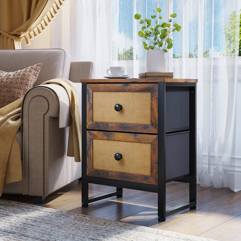 Asella 18.5'' W Metal Nightstand