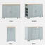 Îlot de cuisine avec armoire de rangement pour poubelle, prise de courant, support de rangement interne, îlots de cuisine roulants sur 5 roues avec 3 tiroirs-738740550