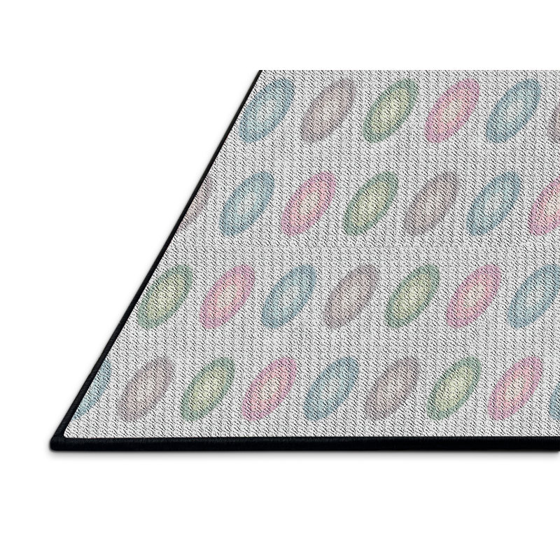 Tapis gris/beige à motifs, Rectangle 2 pi x 3 pi