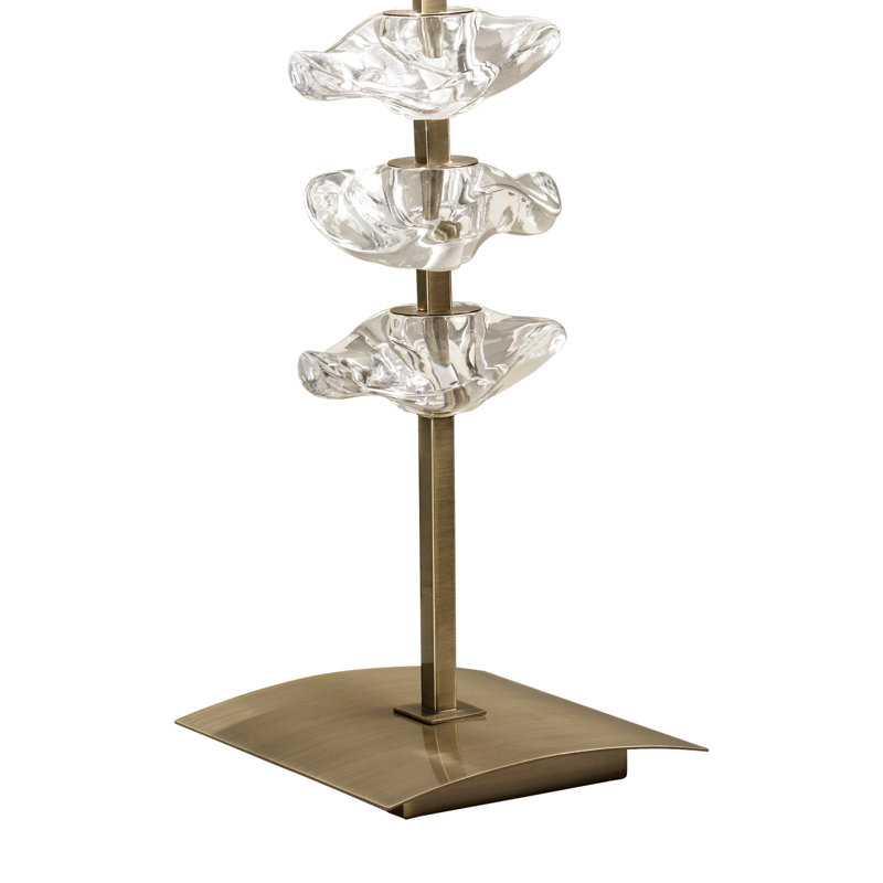 Metal Table Lamp, Gold/Beige