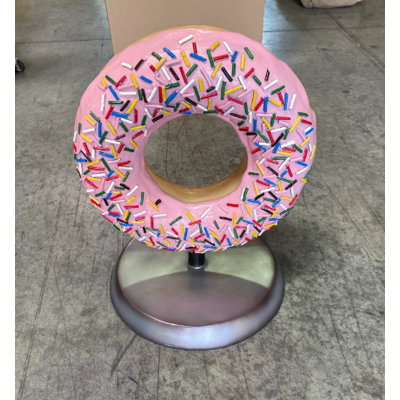 Jadeth Pink Donut Over Sized Statue