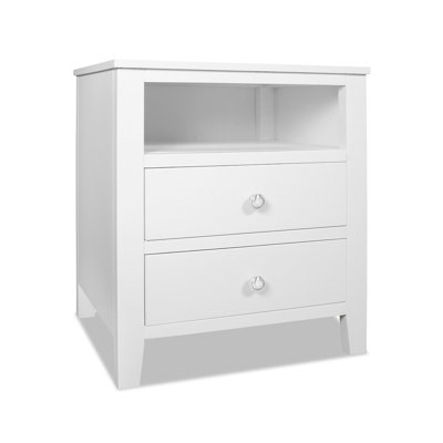 Kingsbridge 53cm W Solid + Manufactured Wood Bedside Table