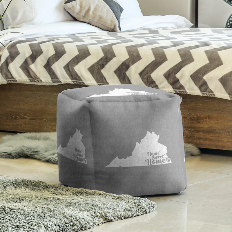 Repose-pieds cube de beach the home virginie, Gris
