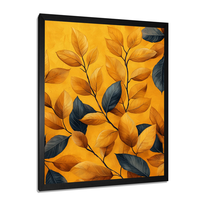 Salon d'art mural floral Riya, H 44 po x l 34 po, Reproduction encadrée d'une seule photo, Noir, noir, noir, noir