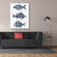  «Blue Fish 2» par Emma Scarvey, art mural sur toile, 40 po x 54 po-402851400