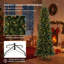 Arbre de Noël artificiel pré-éclairé, mince arbre d'économie d'espace, arbres de Noël maigres de 6 pi avec lumières multicolores, support en métal pliable-1445382438