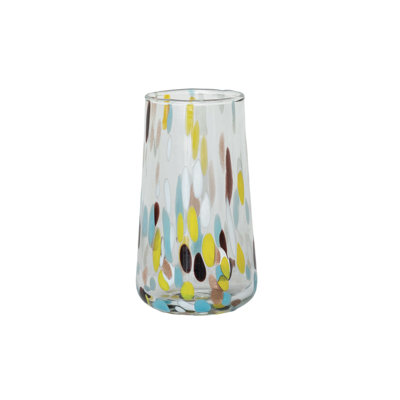 12-Ounce Hand-Blown Confetti Glass