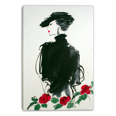 «Rose Garden Lady II», art mural sur toile tendue
