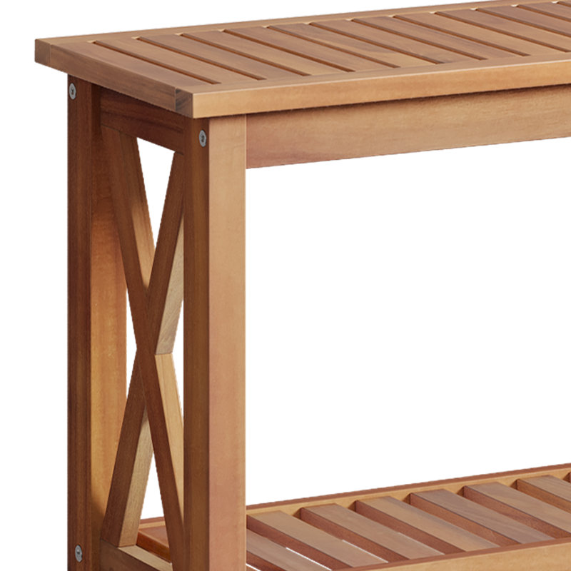  Rectangular Outdoor Buffet & Console Table, Brown