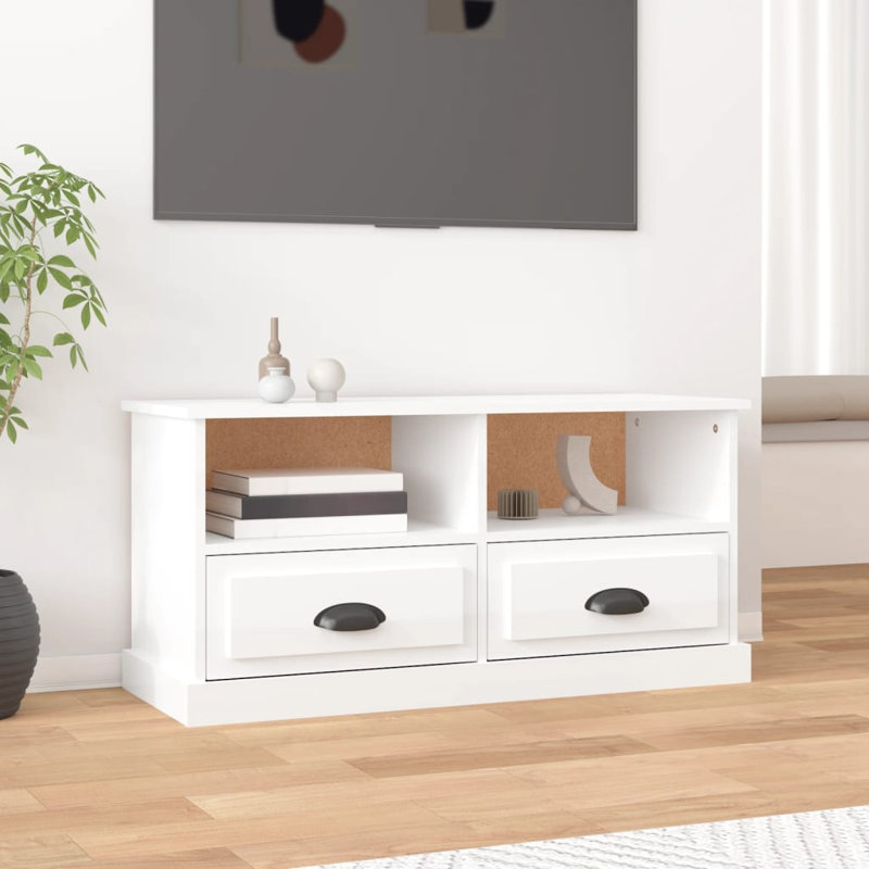 Comfrey TV Stand for TVs up to 42", High Gloss White