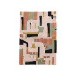 Rectangle Primrose Abstract Flatweave Cotton Area Rug in Pink