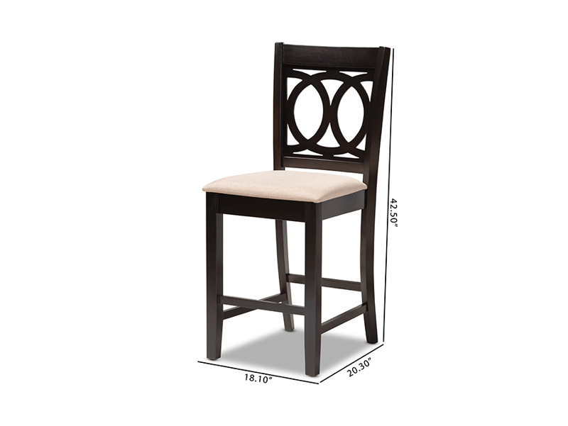 Tabouret de comptoir 25 po Britte, Lin beige
