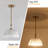 1-Light Ribbed Clear Glass Dome Chendelier