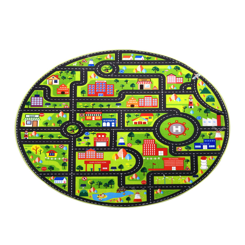 Tapis de jeu antidérapant et lavable pour enfants - Tapis de route doux et éducatif pour garçons et filles, parfait pour la chambre de bébé et la salle de jeux, tapis sécuritaire