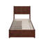 Lit plateforme en bois avec pied de lit et tiroirs de rangement Ronan-477809-477817