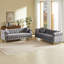 Canapé Chesterfield en velours avec clous en cuivre et boutons capitonnés-1209347482-1209347483