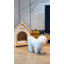 Niche pour chien moderne en bois avec coussin en EVA - Maison en cèdre massif pour petits chiens et chats