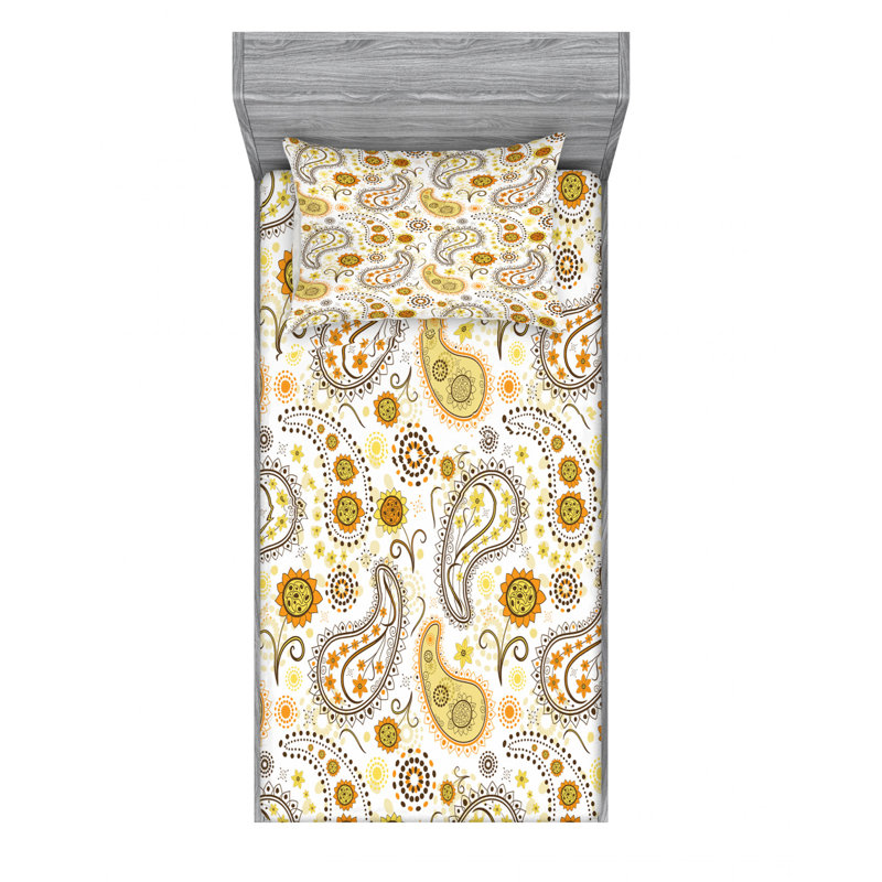 Microfiber Floral Sheet Set, Elephant, Twin XL Sheet Set + Fitted Sheet