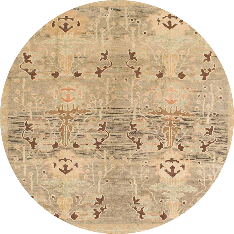 Abstract Indoor Rug, Round 4'